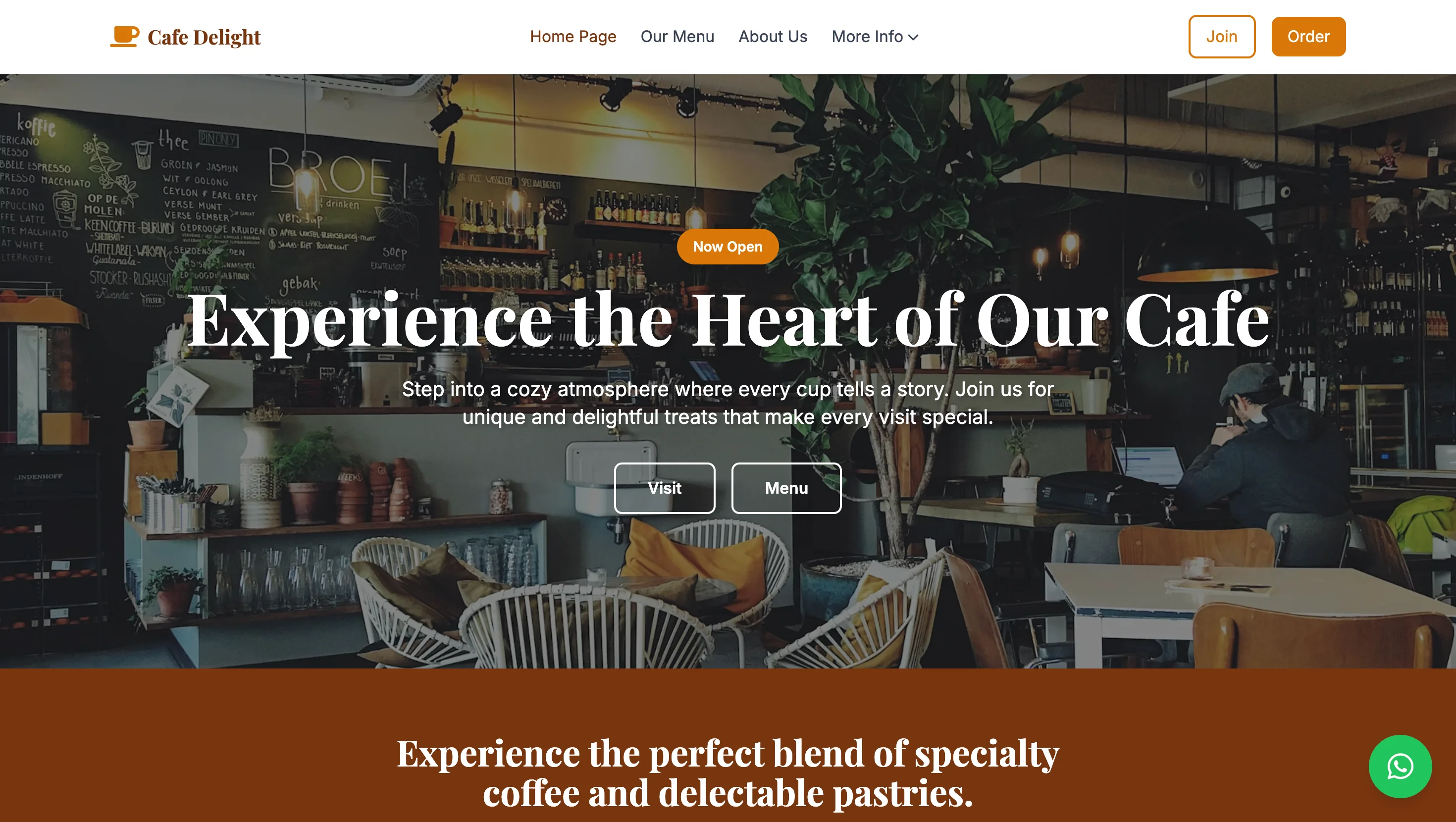 Modern Cafe & Restaurant Website - Artisan Coffee House